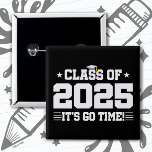 Class of 2025 High School Graduation Senior 2025 15 Cm Square Badge