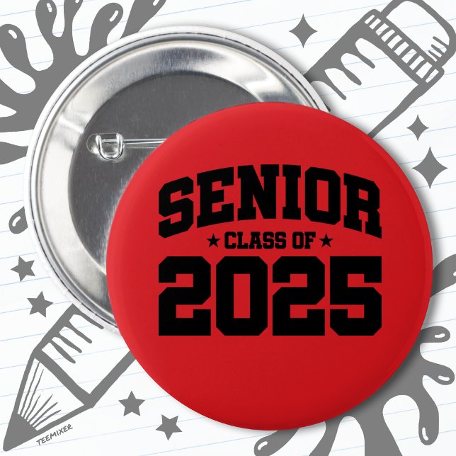 Class of 2025 High School Graduation Senior 2025 6 Cm Round Badge (Creator Uploaded)