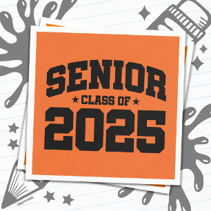 Class of 2025 High School Graduation Senior 2025 Napkin