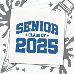 Class of 2025 High School Graduation Senior 2025 Napkin