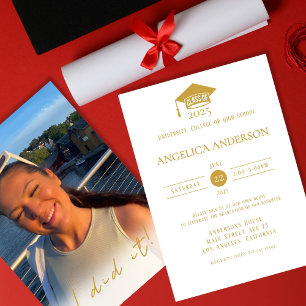 Class of 2025 "I did it" Photo Graduate Invitation