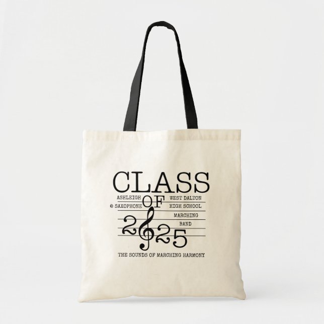 Class of 2025 Marching Band Tote Bag (Front)