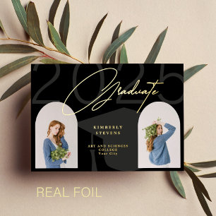 Class of 2025 minimalist elegant 2 photos graduate