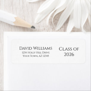 Class of 2025 Modern Graduation Return Address
