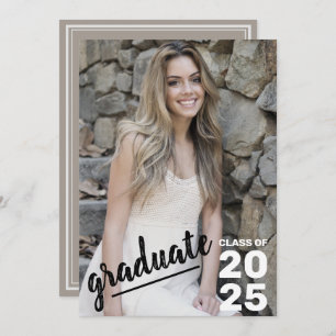 Class of 2025 Modern Photo High School Graduation Announcement