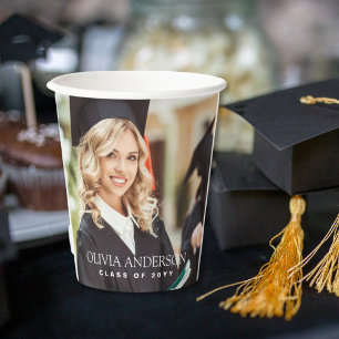 Class of 2025 Photo Graduation Paper Cups