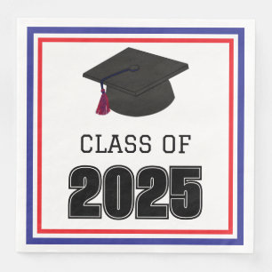 Class of 2025 Red and Blue Napkin