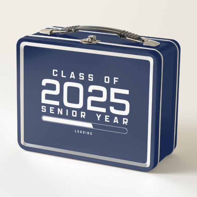 Class of 2025 Senior Year Loading Senior 2025  Metal Lunch Box (Front)
