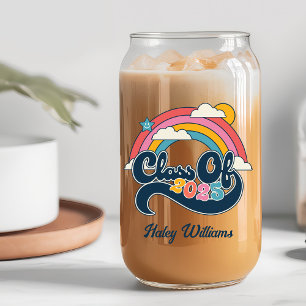 Class of 2025 Seniors Gift Personalised Name Can Glass