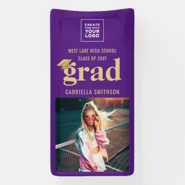 Class of 2025 Small Locker Door Hall Personalised  Banner (Vertical)