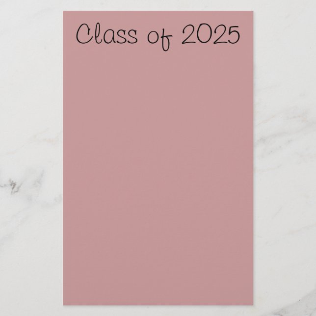 Class of 2025 stationery (Front)