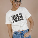 Class of 2025 strong senior year graduation Tri-Blend shirt<br><div class="desc">Class of 2025 strong! For a year like no other,  celebrate the strength and resilience of your graduating class. This bold t-shirt by Lea Delaveris Design with black type makes a great graduation gift and is perfect for graduation parties or for a group of friends.</div>