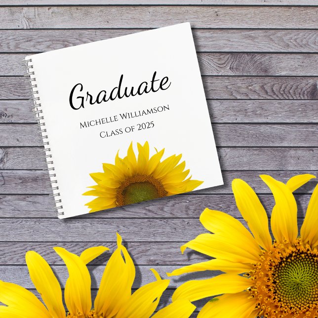 Class of 2025 Sunflower Graduation Party Guest Notebook (Creator Uploaded)