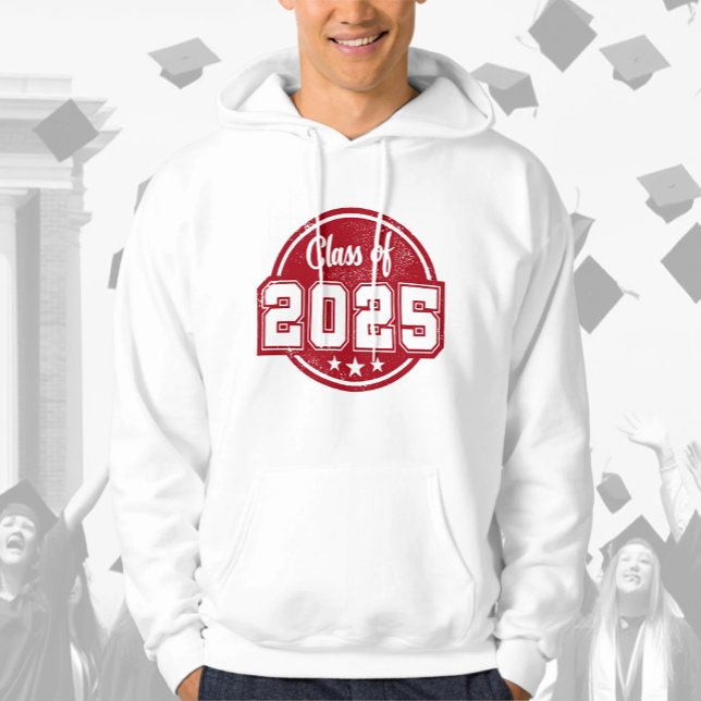 Class of 2025 Vintage Red Badge Hoodie (Creator Uploaded)