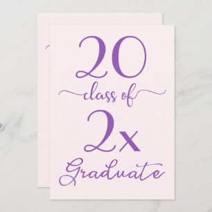 Class Of 2025 Violet Pink Graduation Party Invitation