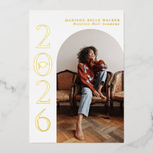 Class of 2025 White Arch Frame Graduation