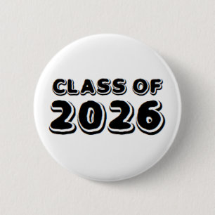 class of 2026 6 cm round badge