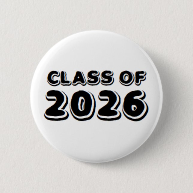 class of 2026 6 cm round badge (Front)