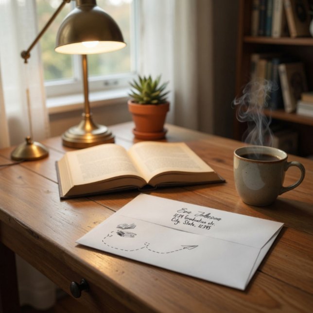 Class of 2026 Academic Sketch Graduation  Envelope (Creator Uploaded)