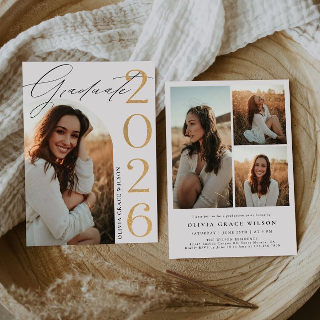 Class of 2026 Arch Photo Graduation Party Invitation (Creator Uploaded)