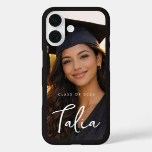 CLASS OF 2026     BLACK FRAME phone case with name