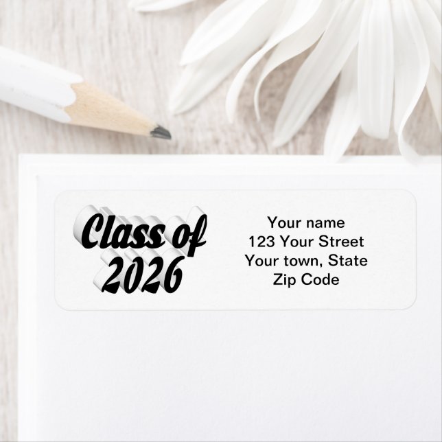 Class of 2026 black text graduation (Insitu)