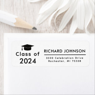  Class of 2026 Black White Graduation Return