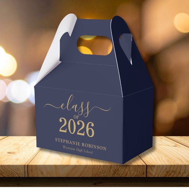 Class of 2026 Blue Gold Script Graduation   Favour Box (Creator Uploaded)