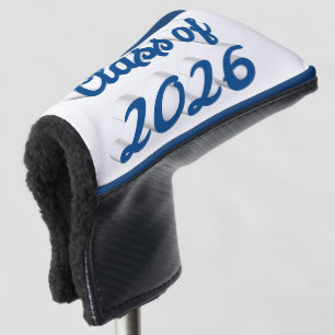 Class of 2026 blue script graduation  golf head cover