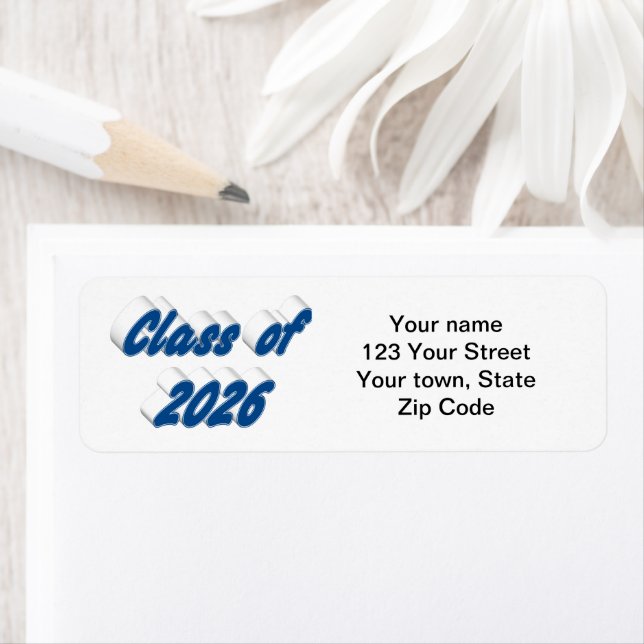 Class of 2026 blue typography  graduation (Insitu)