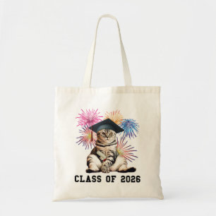 Class Of 2026 Cat Lover Tote Bag