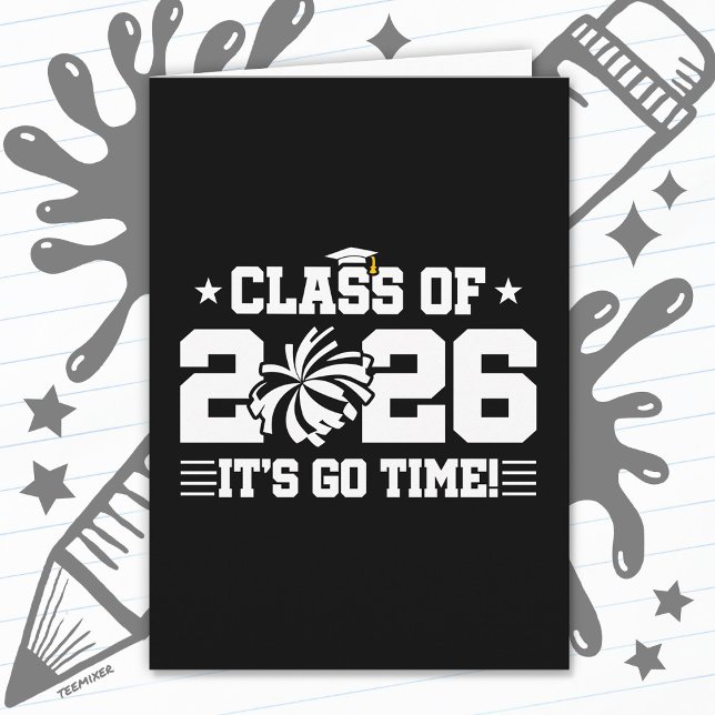 Class of 2026 Cheer Graduation It’s Go Time Quote Card (Creator Uploaded)