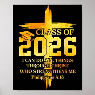 Class of 2026 Christian Graduation Senior Graduate Poster