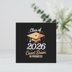 Class Of 2026 Count Down In Progress Peronalized  Invitation