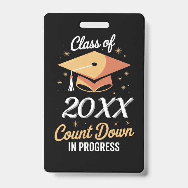 Class Of 2026 Count Down In Progress Personalised  ID Badge (Front)