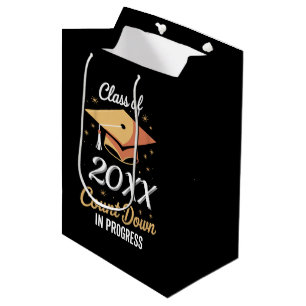 Class Of 2026 Count Down In Progress Personalised  Medium Gift Bag