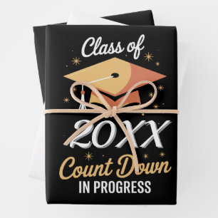 Class Of 2026 Count Down In Progress Personalised  Wrapping Paper Sheet