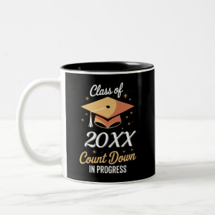 Class Of 2026 Count Down In Progress Personalized  Two-Tone Coffee Mug