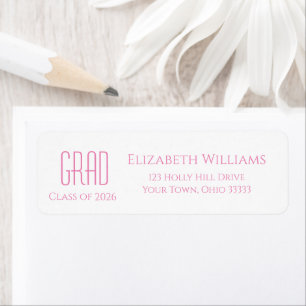 Class of 2026 Cute Graduation Return Address