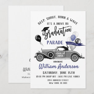 Class of 2026 DRIVE BY Graduation Party Invitation