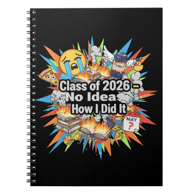 Class of 2026 Funny Graduation Notebook (Front)