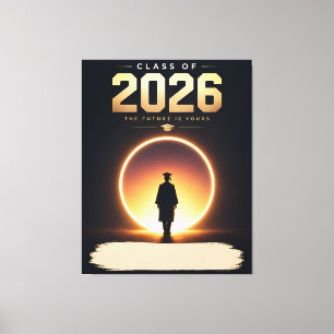 Class of 2026 Future Is Yours Custom Name Canvas Print