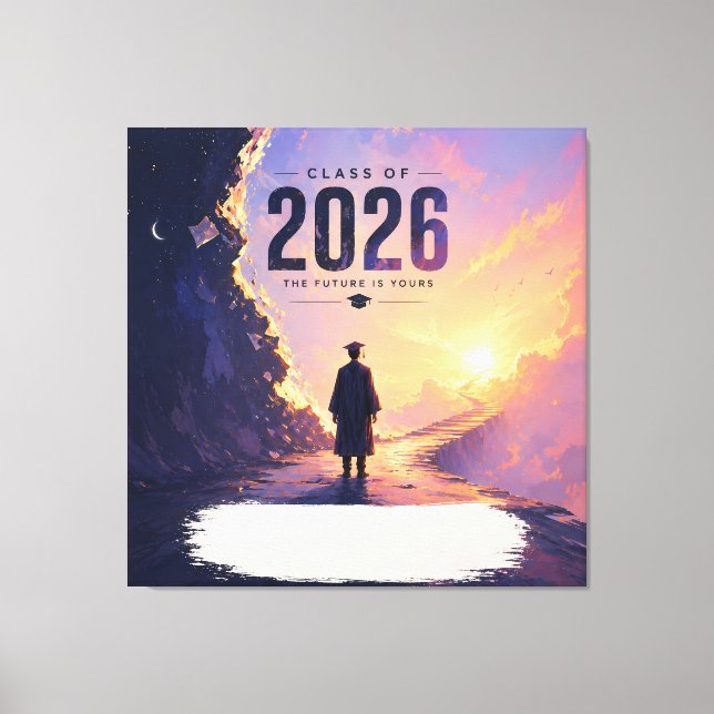 Class of 2026 Future Path Grad Design Canvas Print (Front)