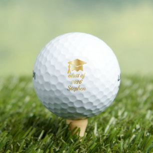 Class of 2026 Gold Monogram   Name Golf Balls