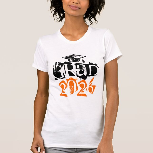 Class of 2026 grad grunge text graduation T-Shirt (Front)