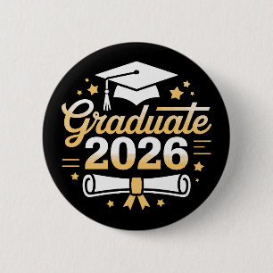 Class Of 2026 Graduate Graduation 26 Proud Family 6 Cm Round Badge