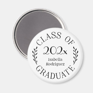 Class of 2026 Graduate Name Elegant Typography Magnet
