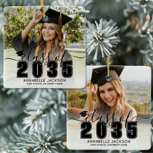 Class Of 2026 Graduate Photo Graduation Ceramic Ornament