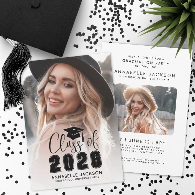 Class Of 2026 Graduate Photo Graduation Invitation (Class Of 2026 Graduate Photo Graduation Invitation)