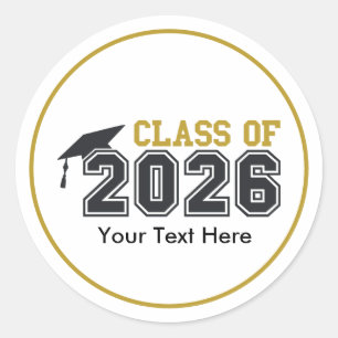 Class of 2026 Graduation Celebration Design-54568 Classic Round Sticker